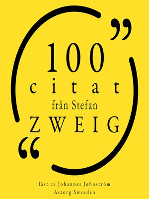 cover image of 100 citat från Stefan Zweig